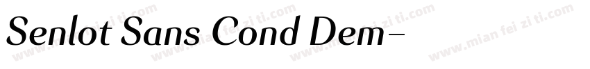 Senlot Sans Cond Dem字体转换